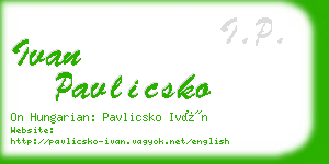 ivan pavlicsko business card